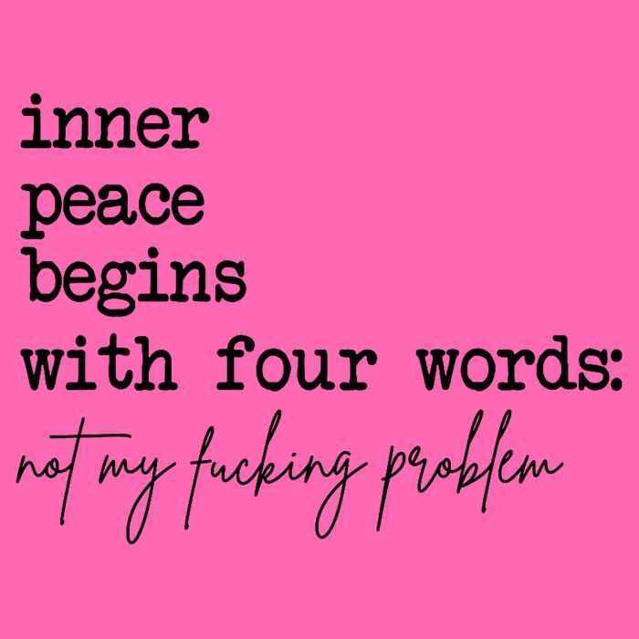 Inner Peace Begins With Four Words Not My Fking Problem Stripe Pom Pom Beanie