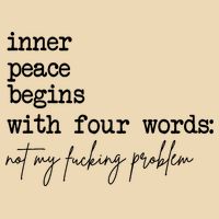 Inner Peace Begins With Four Words Not My Fking Problem Drawstring Bag