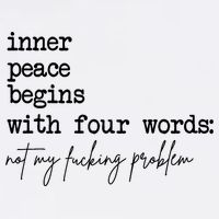 Inner Peace Begins With Four Words Not My Fking Problem T-Shirt