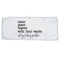 Inner Peace Begins With Four Words Not My Fking Problem Large Microfiber Waffle Golf Towel