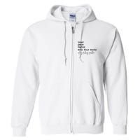 Inner Peace Begins With Four Words Not My Fking Problem Full Zip Hoodie