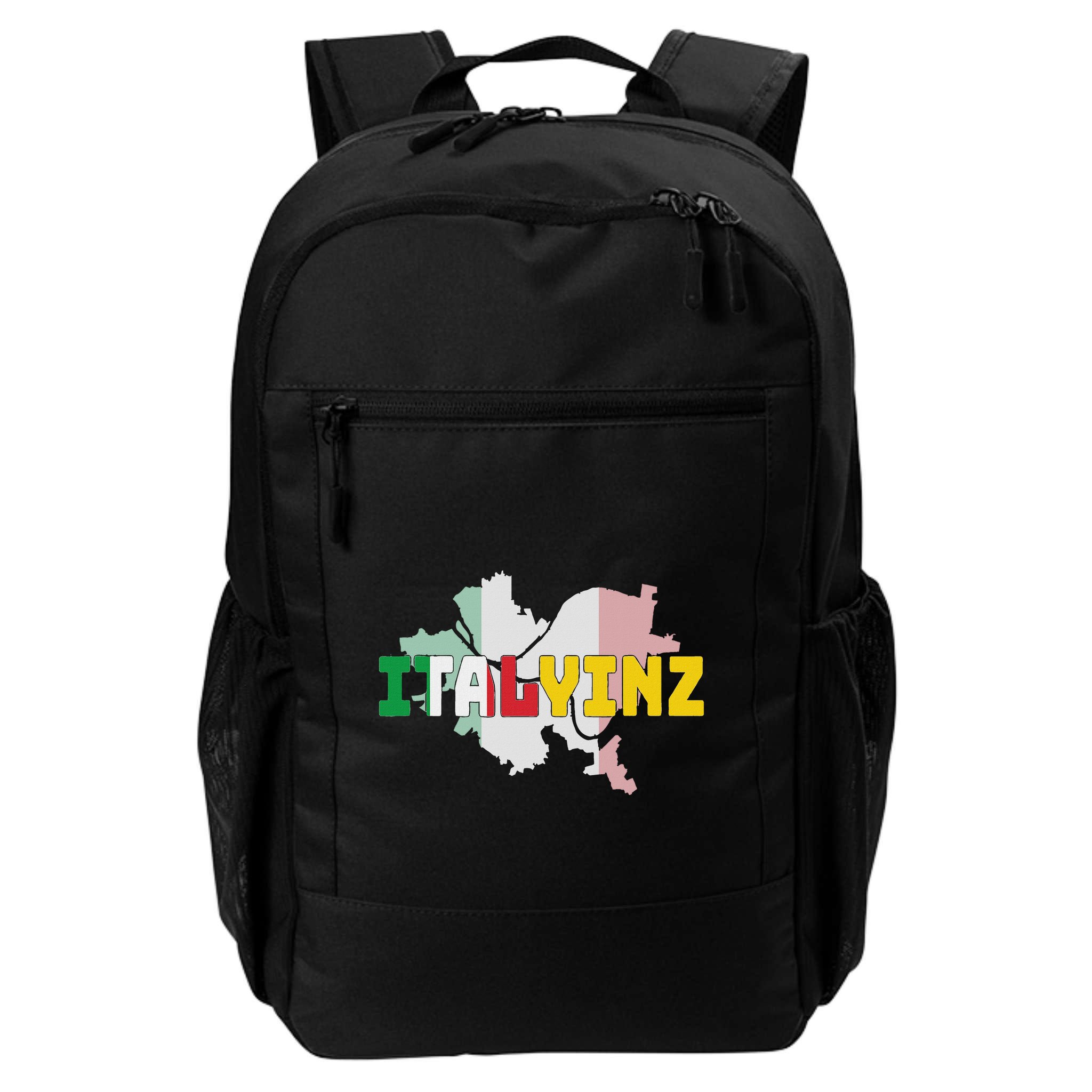 Italyinz Pittsburgh Black And Gold Italian Flag Backpack