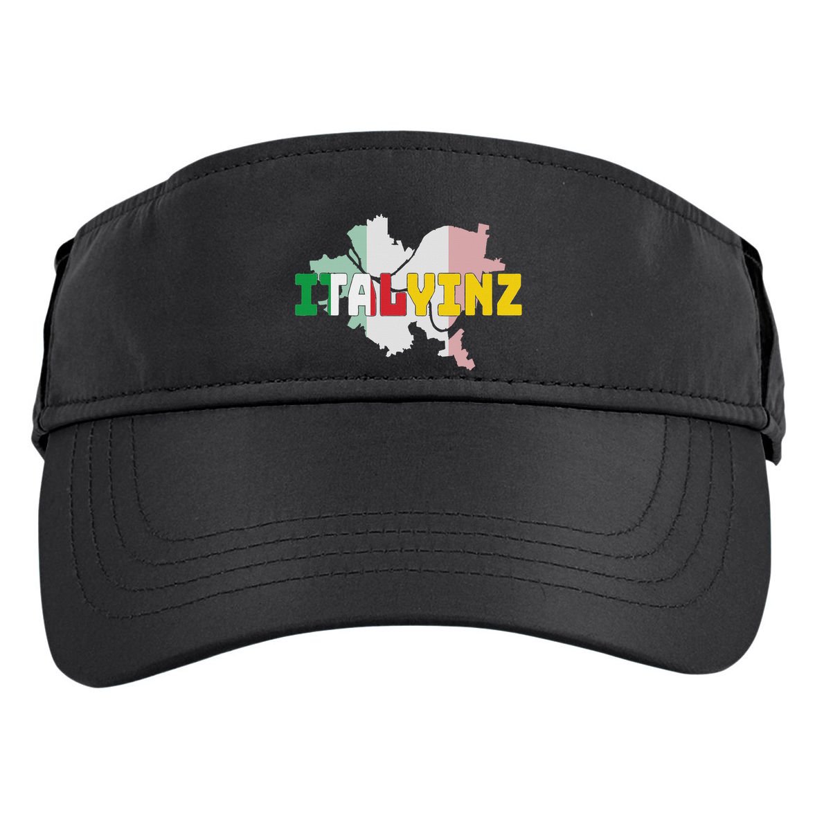 Italyinz Pittsburgh Black And Gold Italian Flag Adult Drive Performance Visor