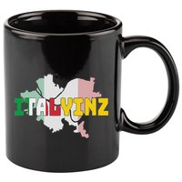 Italyinz Pittsburgh Black And Gold Italian Flag 11oz C Handle Ceramic Mug
