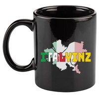 Italyinz Pittsburgh Black And Gold Italian Flag 11oz C Handle Ceramic Mug