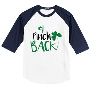 I Pinch Back Funny St. Patrick's Day Baseball Sleeve Shirt