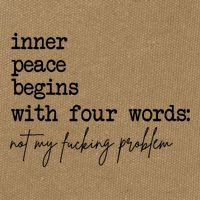 Inner Peace Begins With Four Words Not My Fking Problem T Cotton Canvas Backpack