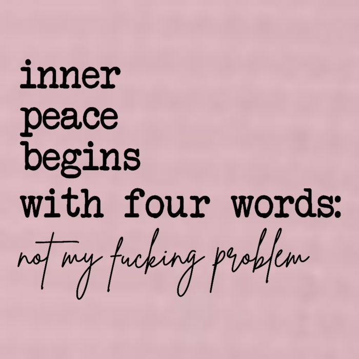 Inner Peace Begins With Four Words Not My Fking Problem T 25L Jumbo Tote