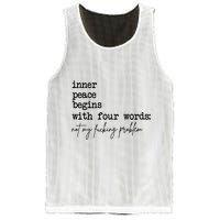 Inner Peace Begins With Four Words Not My Fking Problem T Mesh Reversible Basketball Jersey Tank
