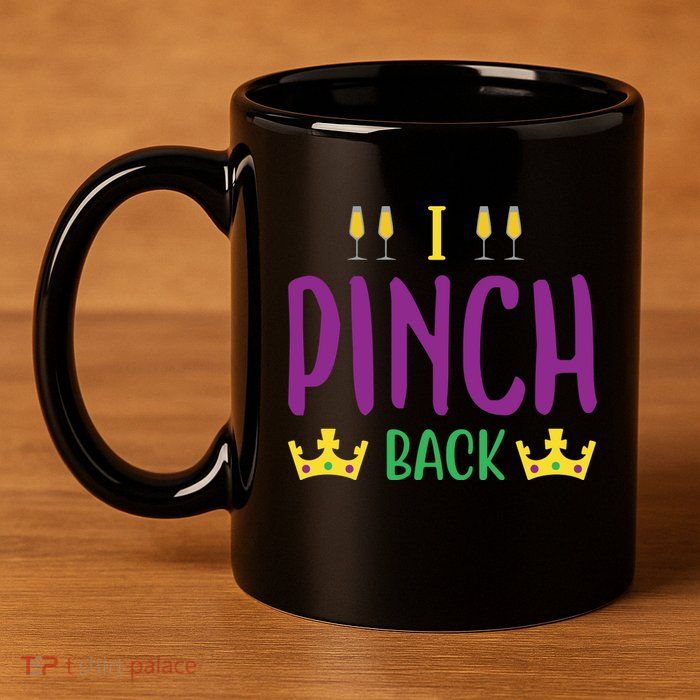 I Pinch Back 11oz C Handle Ceramic Mug