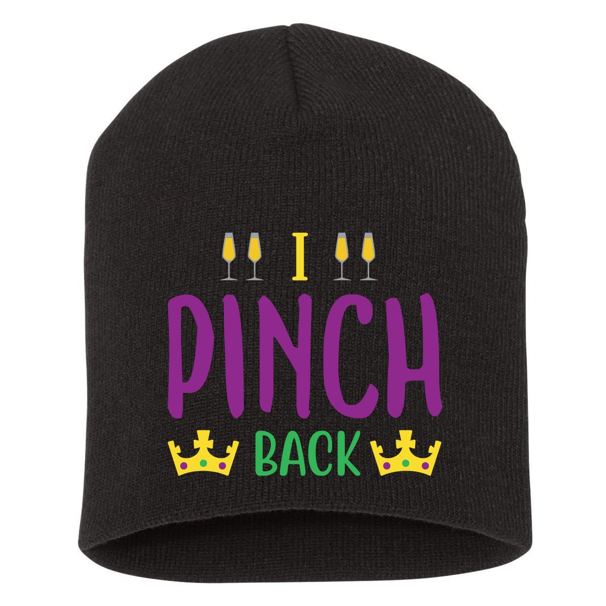 I Pinch Back Short Acrylic Beanie