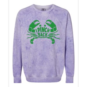 I Pinch Back Crayfish Funny St Patrick's Day Irish Day Colorblast Crewneck Sweatshirt