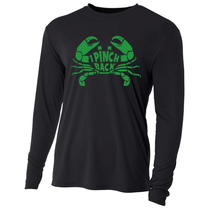 I Pinch Back Crayfish Funny St Patrick's Day Irish Day Cooling Performance Long Sleeve Crew