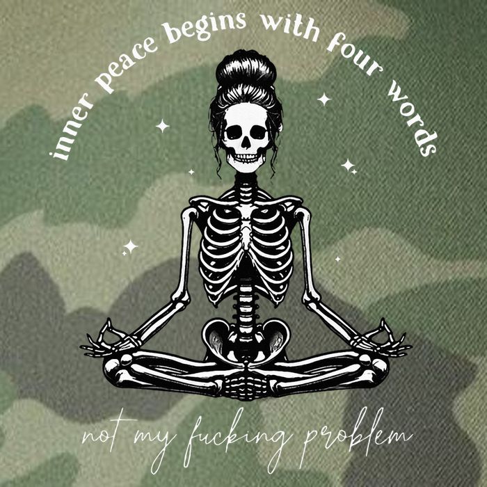 Inner Peace Begins With Four Words Not My Fucking Problem Legacy Tie Dye Trucker Hat