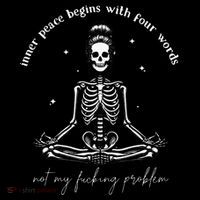 Inner Peace Begins With Four Words Not My Fucking Problem Hooded Wearable Blanket