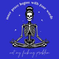 Inner Peace Begins With Four Words Not My Fucking Problem Pom Pom 12in Knit Beanie
