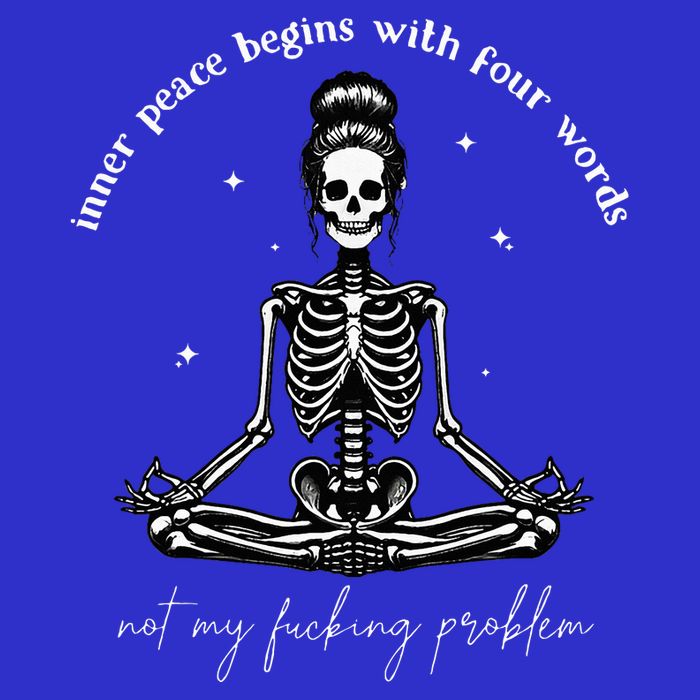 Inner Peace Begins With Four Words Not My Fucking Problem Pom Pom 12in Knit Beanie