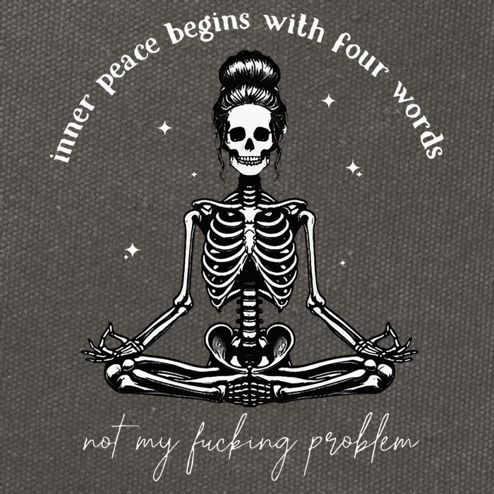 Inner Peace Begins With Four Words Not My Fucking Problem Cotton Canvas Backpack