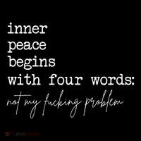 Inner Peace Begins With Four Words Not My Fucking Problem Short Acrylic Beanie