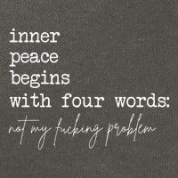 Inner Peace Begins With Four Words Not My Fucking Problem Cotton Canvas Backpack