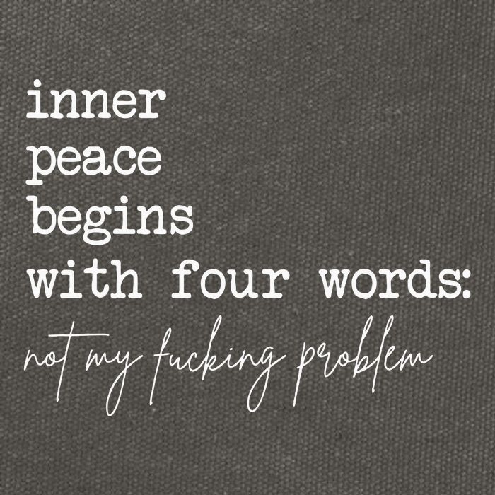 Inner Peace Begins With Four Words Not My Fucking Problem Cotton Canvas Backpack