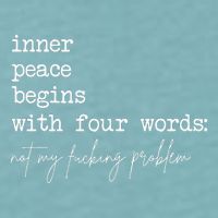 Inner Peace Begins With Four Words Not My Fucking Problem Sueded Cloud Jersey T-Shirt