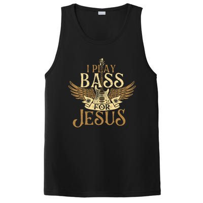 I Play Bass For Jesus Bassist Musician Bass Guitar Music PosiCharge Competitor Tank