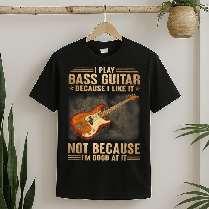I Play Bass Guitar Because I Like It Not Because I'm Good At T-Shirt