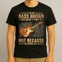 I Play Bass Guitar Because I Like It Not Because I'm Good At T-Shirt