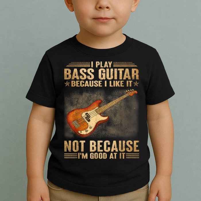 I Play Bass Guitar Because I Like It Not Because I'm Good At Toddler T-Shirt