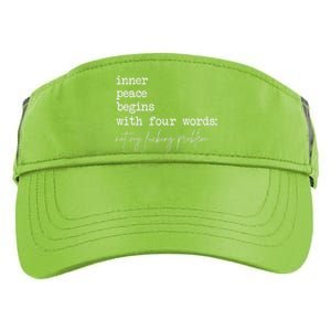 Inner Peace Begins With Four Words Adult Drive Performance Visor