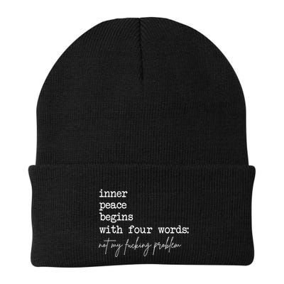 Inner Peace Begins With Four Words Beanie