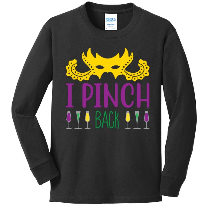 I Pinch Back Kids Long Sleeve Shirt