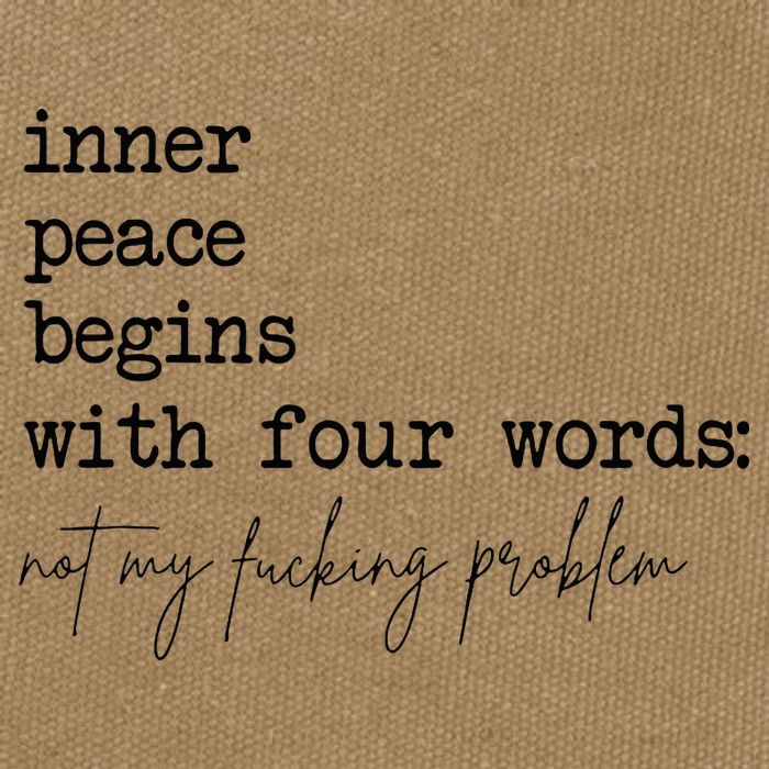 Inner Peace Begins With Four Words Cotton Canvas Backpack