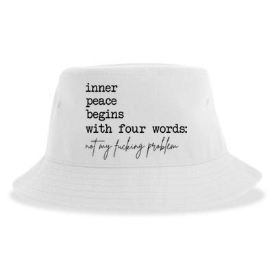 Inner Peace Begins With Four Words Sustainable Bucket Hat