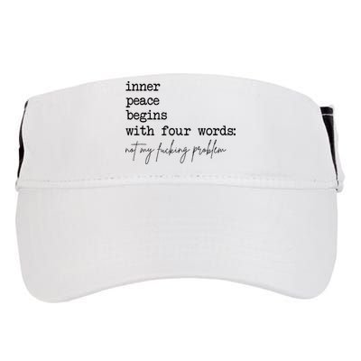 Inner Peace Begins With Four Words Adult Drive Performance Visor