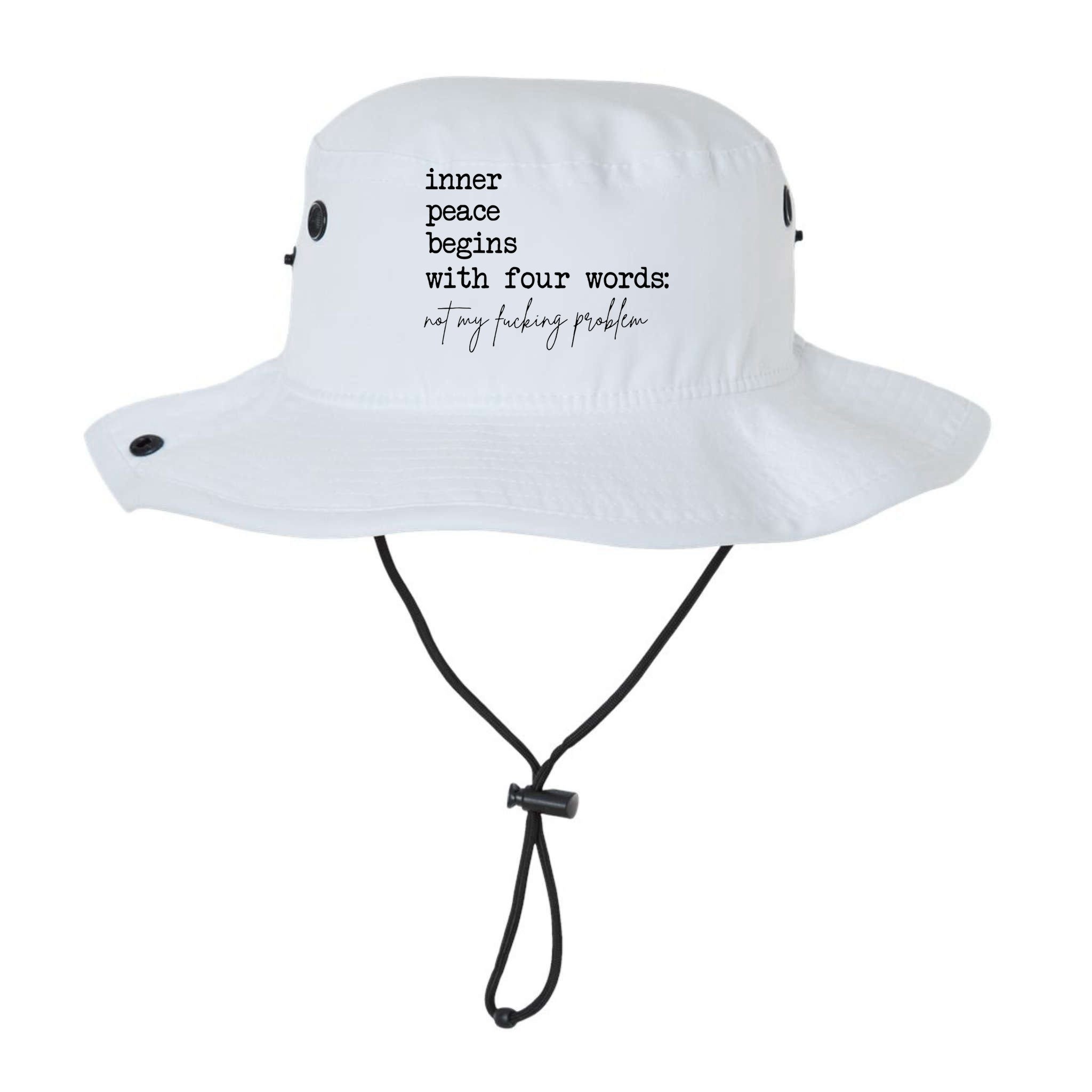 Inner Peace Begins With Four Words Bucket Hat