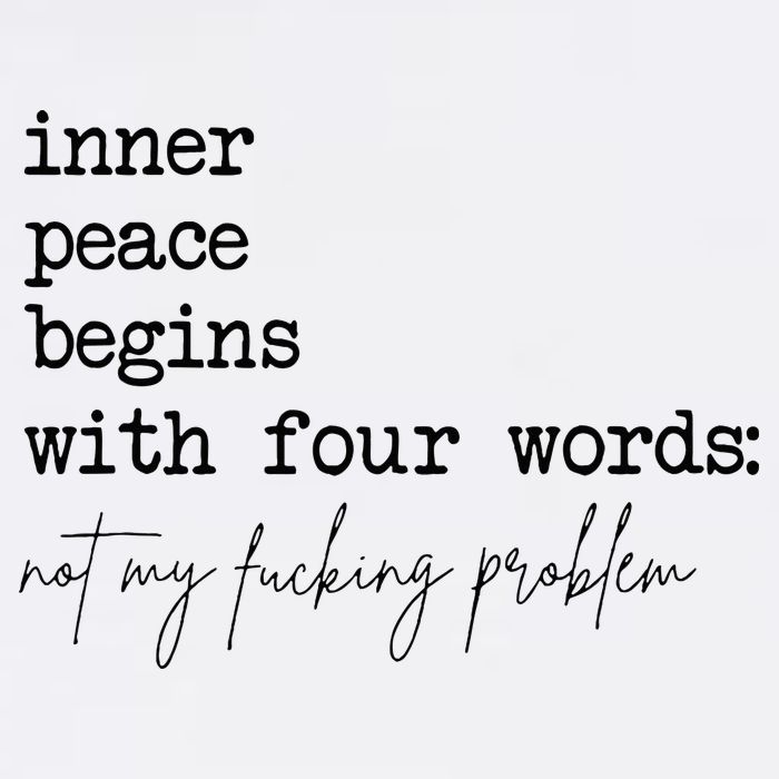 Inner Peace Begins With Four Words Cropped Pullover Crew