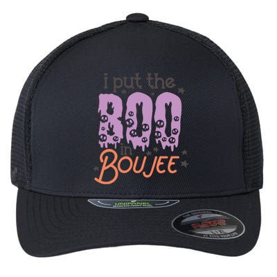 I Put Boo In Boujee Skulls Cute Halloween Costumes Gift Flexfit Unipanel Trucker Cap