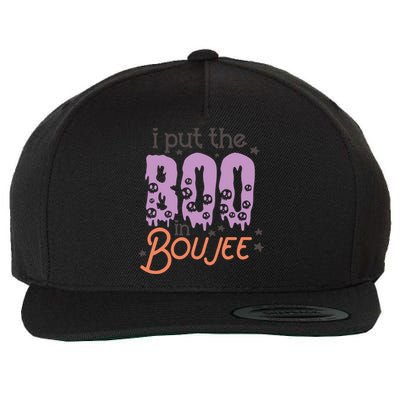 I Put Boo In Boujee Skulls Cute Halloween Costumes Gift Wool Snapback Cap