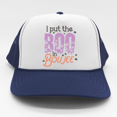 I Put Boo In Boujee Skulls Cute Halloween Costumes Gift Trucker Hat