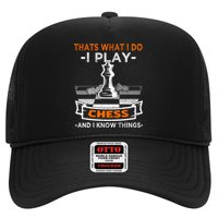 I Play Chess And I Know Things Chess Player Chess Board Meaningful Gift Hat