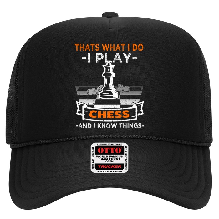 I Play Chess And I Know Things Chess Player Chess Board Meaningful Gift Hat