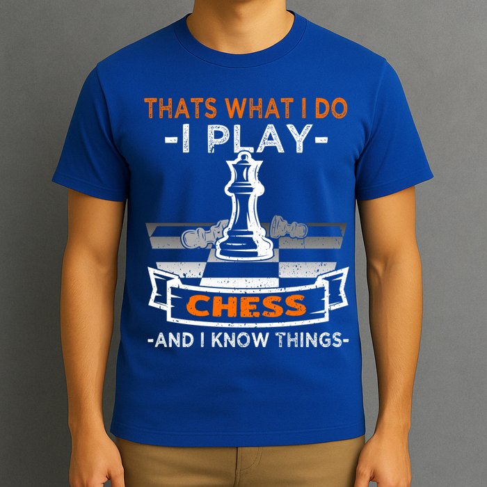 I Play Chess And I Know Things Chess Player Chess Board Meaningful Gift T-Shirt