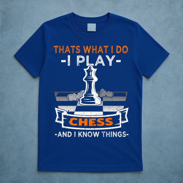 I Play Chess And I Know Things Chess Player Chess Board Meaningful Gift T-Shirt