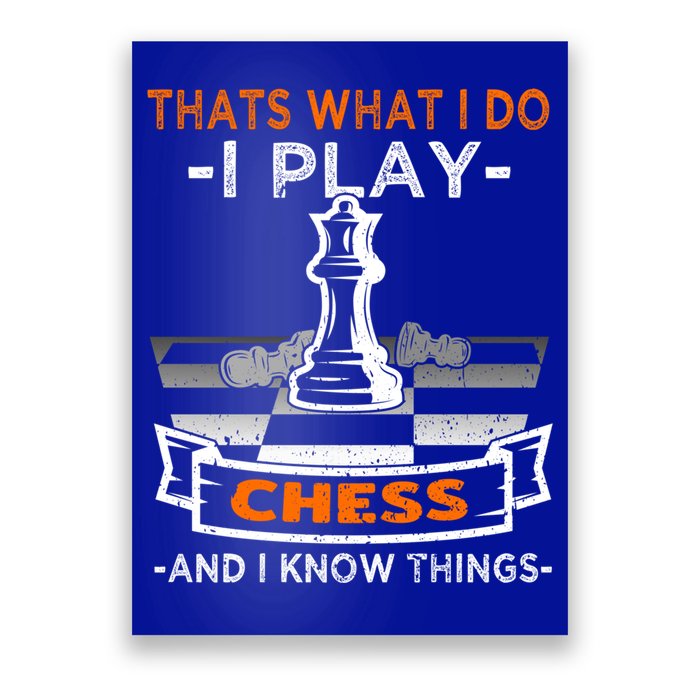 I Play Chess And I Know Things Chess Player Chess Board Meaningful Gift Poster