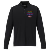 I Prefer Cooking But Sometimes Eating Out With All My Girl Is Fun Pride Month Performance Long Sleeve Polo