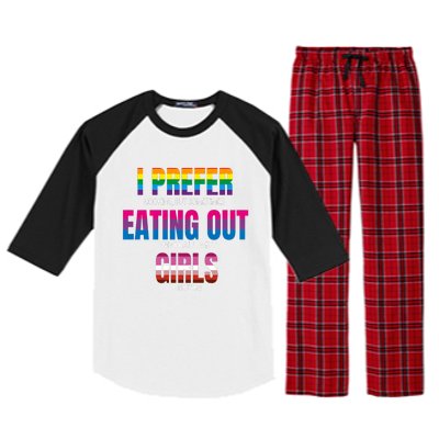 I Prefer Cooking But Sometimes Eating Out With All My Girl Is Fun Pride Month Raglan Sleeve Pajama Set