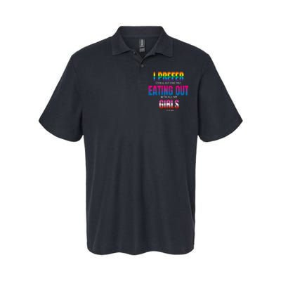 I Prefer Cooking But Sometimes Eating Out With All My Girl Is Fun Pride Month Softstyle Adult Sport Polo