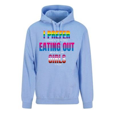 I Prefer Cooking But Sometimes Eating Out With All My Girl Is Fun Pride Month Unisex Surf Hoodie